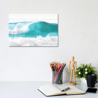 Aqua Wave I by Maggie Olsen - Wrapped Canvas Painting