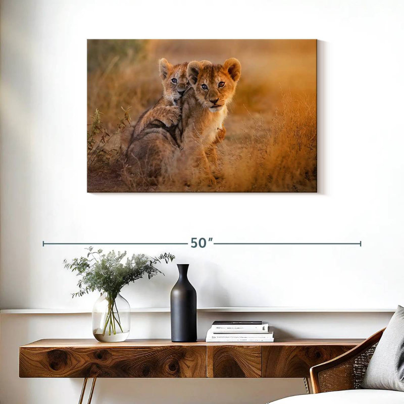 Adorables lionceaux Brampt, H 24 po x l 36 po