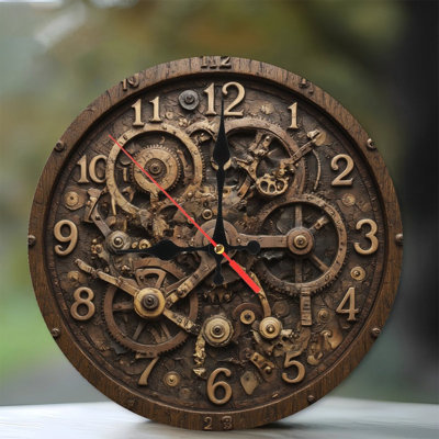 Clock Numbers And Steampunk Gears