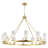 12 - Light Dimmable Wagon Wheel Chandelier With Clear Lampshade-648194740