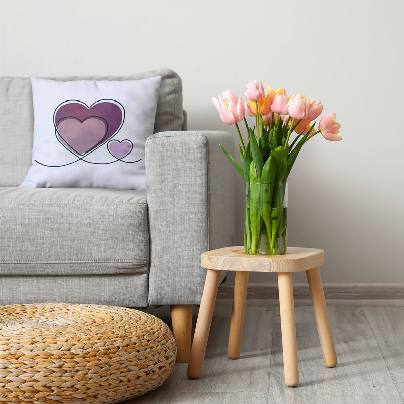 Reversible Throw Pillow, 20" H x 20" W, Square