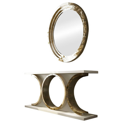 Saphire Console Table and Mirror Set by Hispania Home