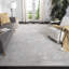 Tapis gris / ivoire en laine / viscose touffeté à la main Dendron-302583947