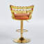 Chaise de bar moderne à 2 pieds dorés avec pieds en métal confortables et polyvalents