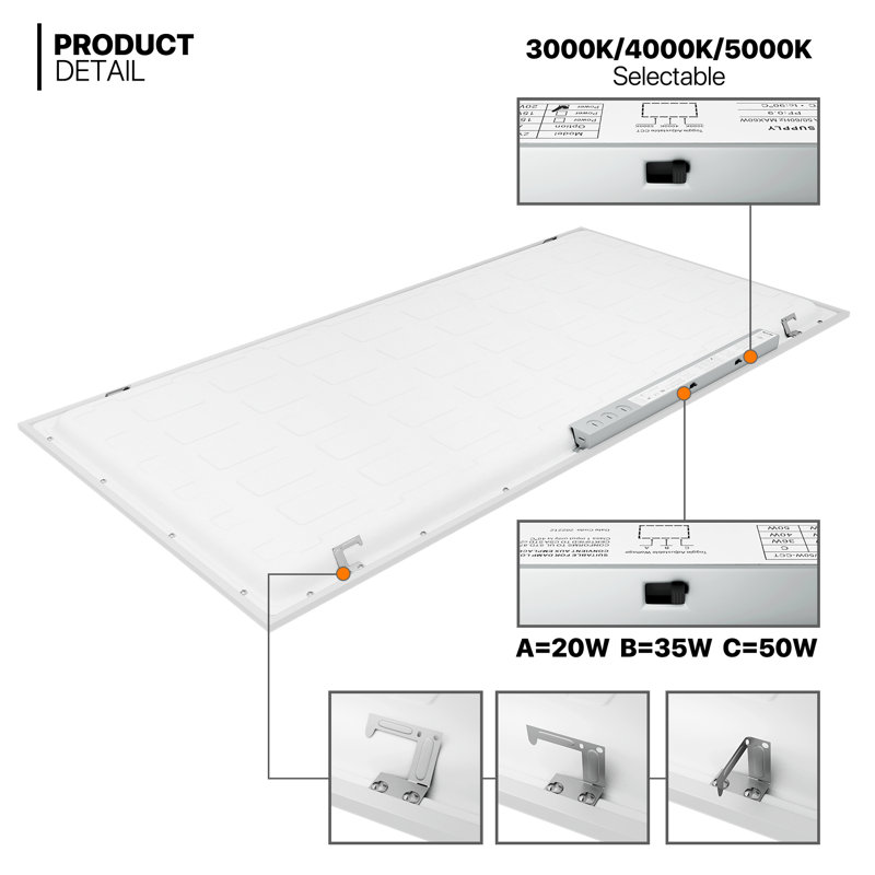 Dimmable Rectangle Flat Panel Ceiling Light