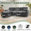 Canapé modulaire rembourré 100 po en chenille avec rangement 100 po-264948351