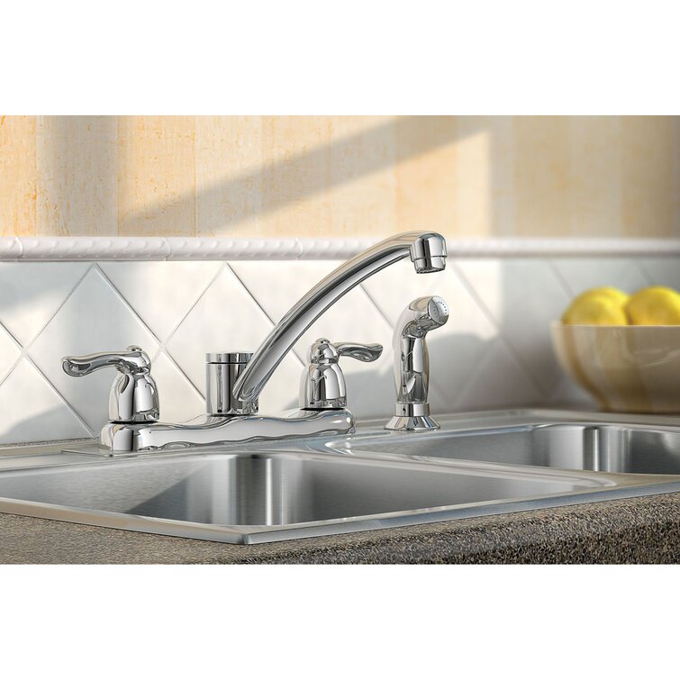 Chateau Double Handle Kitchen Faucet with Side Spray and Duralock™