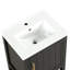 Meuble-lavabo de 20 po avec lavabo, armoire de salle de bain avec porte à fermeture douce, support de rangement et tablette ouverte-654663107