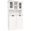 Armoire à linge blanche et polyvalente avec tablettes réglables-152607560