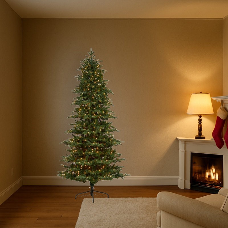 8' H Lighted Artificial Christmas Tree