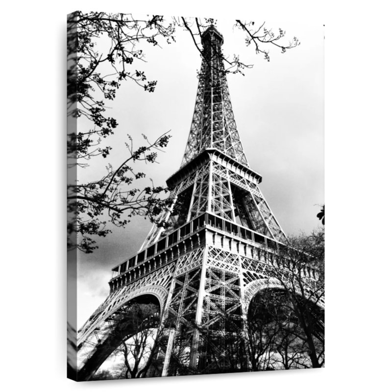 BW Eiffel Tower, 30" H x 20" W