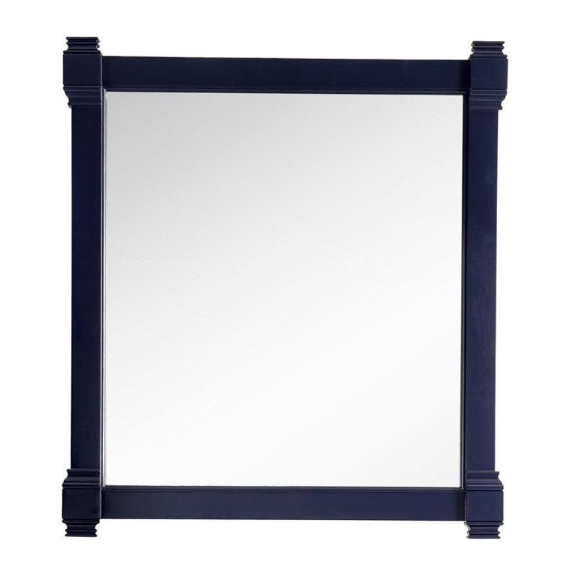 Dussault Flat Wall Mirror, 39.25" x 22", Victory Blue