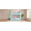 Lit superposé deux places avec tiroirs et étagères de rangement, lit superposé moderne en bois bicolore avec bande lumineuse, meuble de chambre gain de place, blanc et bleu-648788343