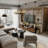 Rustic Modern TV Stand With Storage Cabinets And Open Shelves, Compatible With Tvs Up To 85 Inches