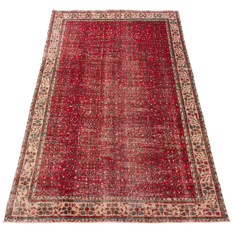 Tapis rouge foncé Danuel 6 pi 5 po x 10 pi 6 po