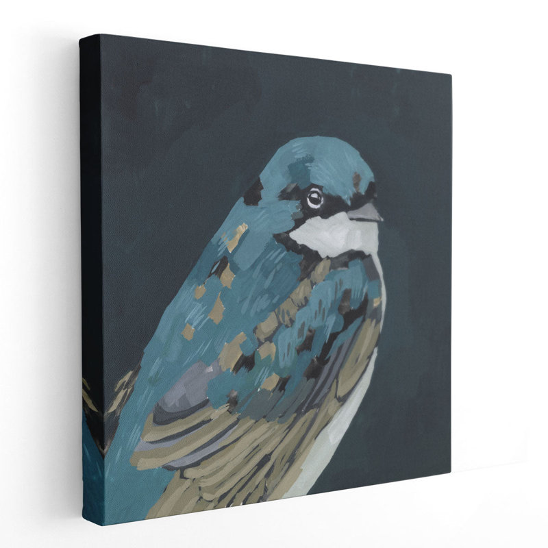 Vivid Bird II - reproduction d'art sur toile, H 16 po x l 16 po