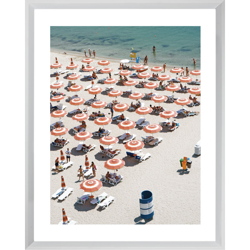 Beach Umbrellas - Print on Wood