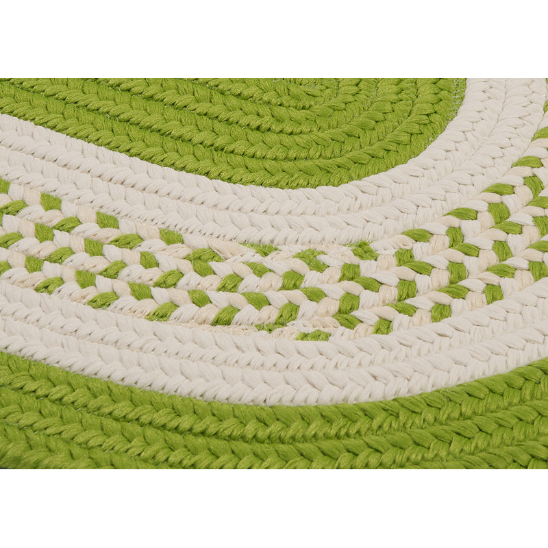 Tapis intérieur / extérieur Crescent - vert vif, Ovale 10 pi x 13 pi