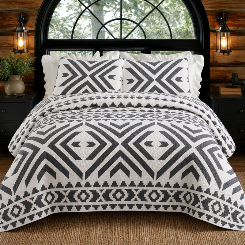 Ensemble de courtepointe JG Co. By Amie And Jolie Sikes, Twin/Twin Extra Long Quilt + 1 Standard Sham