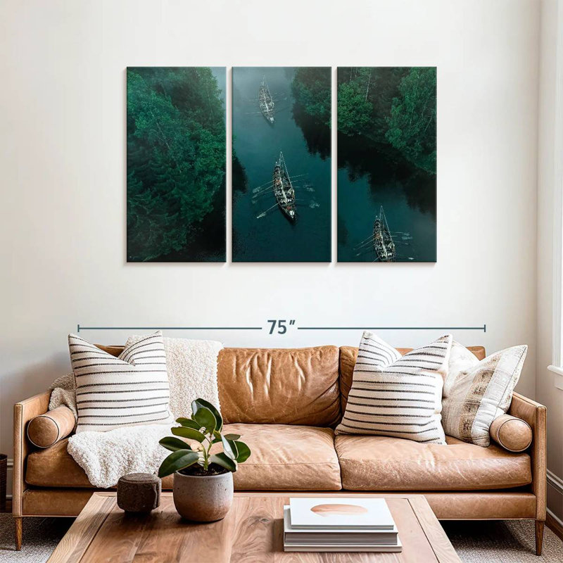 Alvord River Viking Ships, 36" H x 57" W