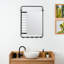 Furness Flat Vanity Mirror with Hooks-1143905649