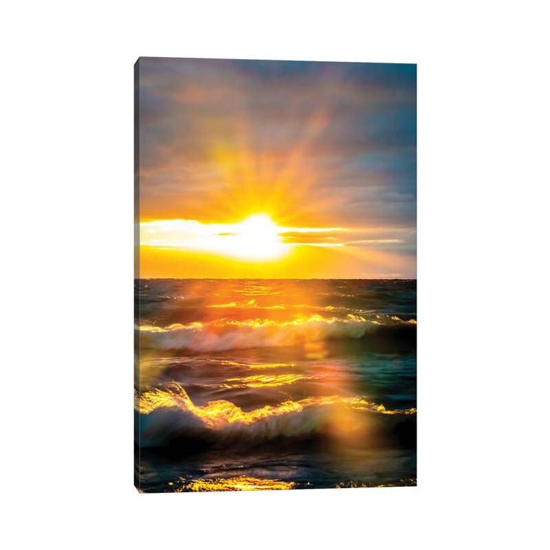 Sunrise Over Ocean III by Nik Rave - Wrapped Canvas Gallery-Wrapped Canvas Giclée, 30.48cm H x 20.32cm W