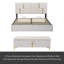 2-Pieces Bedroom Sets, Upholstered Platform Bed With Hydraulic Storage System,Storage Ottoman With Metal Legs,Beige