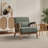 27.17" Wide Modern Upholstered Solid Wood Accent Chair With An Extra Pillow-859614634