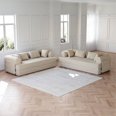 Canapé-lit convertible de 78,7 pouces avec coussin cylindrique, canapé-lit pliant en chenille, canapé-lit pliant avec poche latérale, canapé-lit de plancher