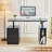 57.48'' Wide Height Adjustable Electric Standing Desk with Storage-129506466