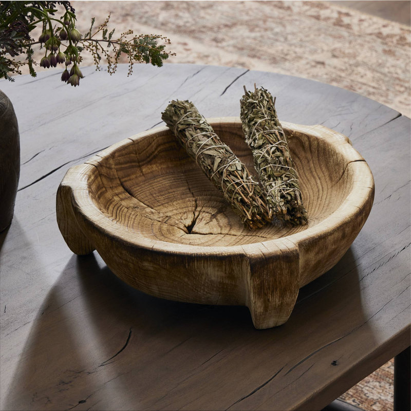 Montero Bowl, Burnt Reclaimed Solid Wood
