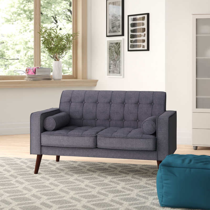 Dannyray Upholstered 56.3'' Loveseat, Dark Grey
