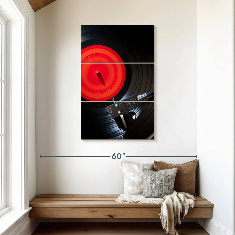 Jeu de vinyle, H 45 po x l 28 po