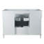 Meuble-lavabo simple 48 po avec comptoir en marbre de Carrare blanc-496726716