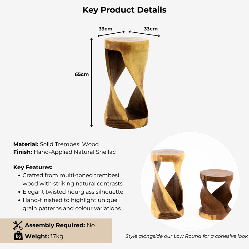 Burruss Solid Wood End Table