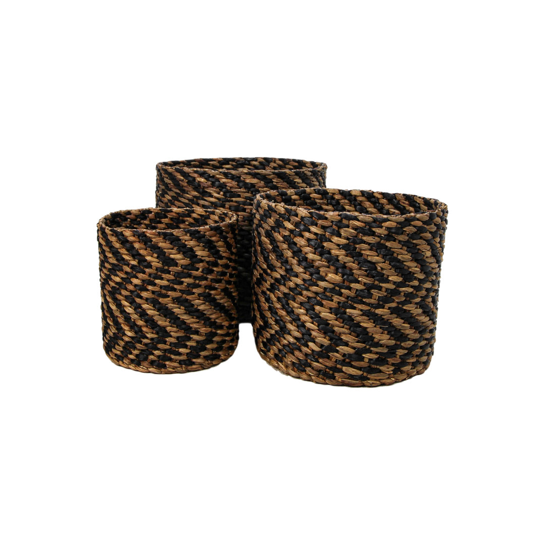 Wicker/Rattan 3 Piece Basket Set