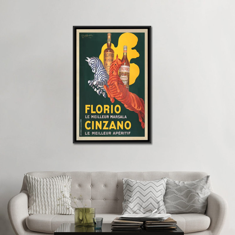 Florio E Cinzano, 1930 by Leonetto Cappiello - Gallery-Wrapped Canvas Giclée, 26" H x 18" W x 1.5" D, No Mat