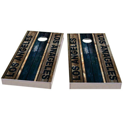 Los Angeles Football V6 2x4 Cornhole Board Set | Includes (2) Boards (8) Bags & Optional Accessories