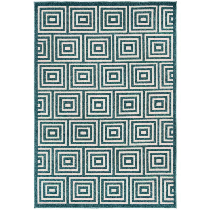 Tapis d'intérieur / extérieur à motif géométrique Bosco Performance, Rectangle 9 pi x 12 pi