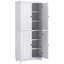 Armoire de rangement de 72,5 po de hauteur, garde-manger autoportant avec 4 portes et tablettes réglables pour la salle à manger