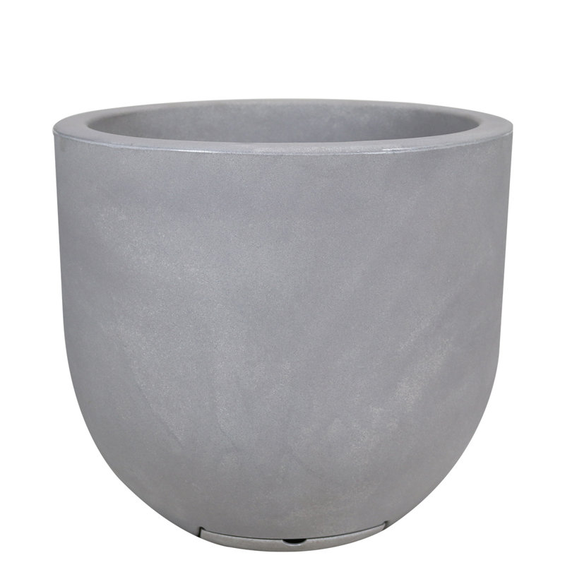 Petar ECOBO19.7 inches Eco Friendly Round Pot Planter, Decora Indoor Outdoor use Four season Use, Gray