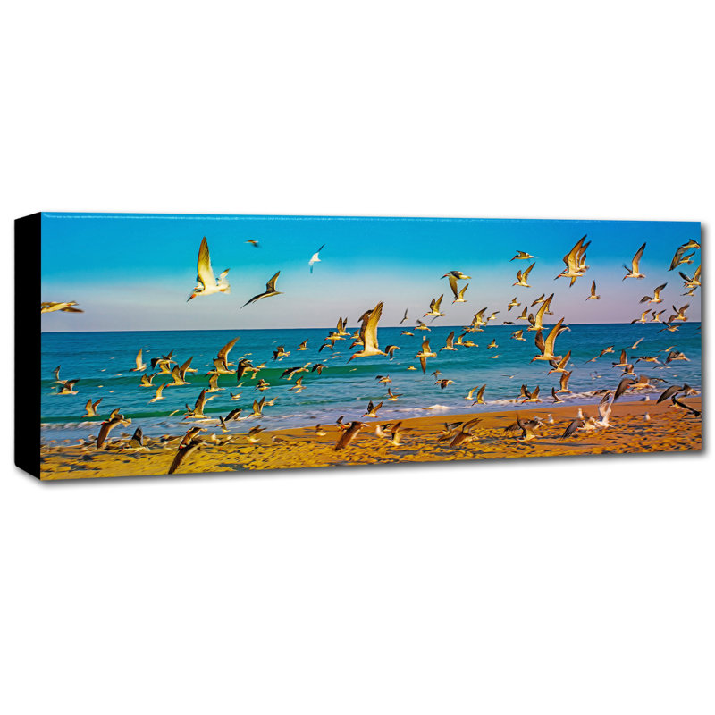 « crossing the river », reproduction de photo sur toile encadrée, H 8 po x l 24 po x P 2 po