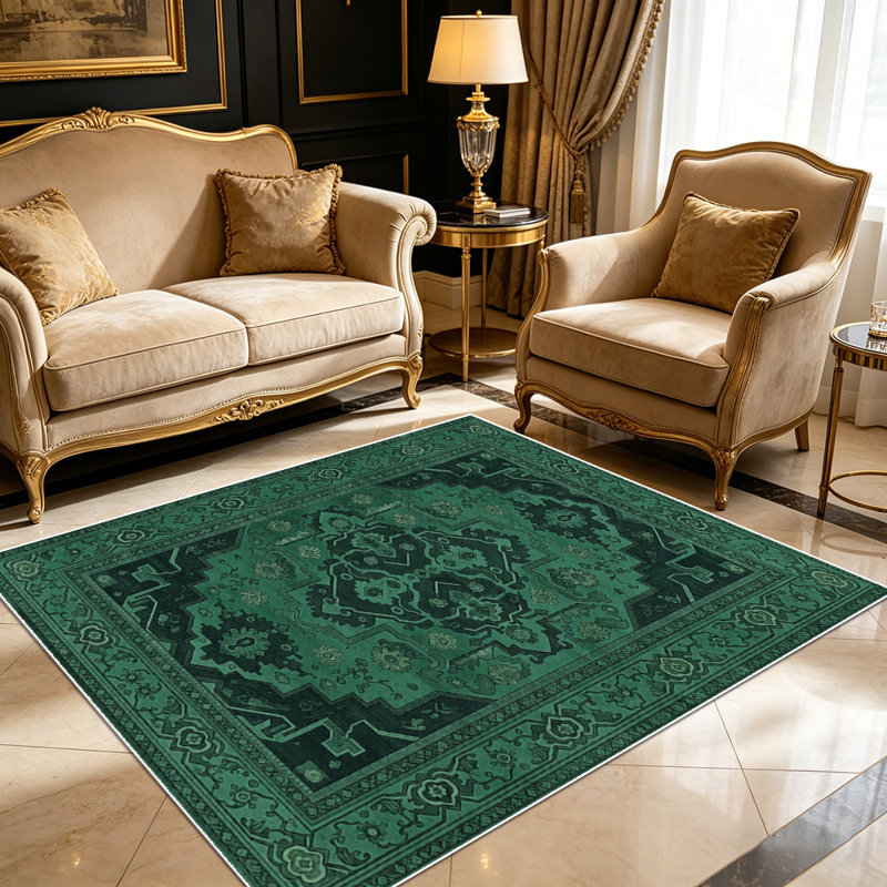 Vintage classical pattern carpet, soft and easy to clean, suitable for multiple scenarios, living room, bedroom, dining room, indoor carpet