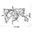 Élégant accessoire mural décoratif en métal, finition noire, 43,7 po x 29,1 po | Fabrication 100% métal, épaisseur: 0,05 pouce | Parfait pour la décoration intérieure et les intérieurs modernes, design durable et accrocheur