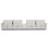 Canapé modulaire en forme de U de 140 po, canapé modulaire modulaire, canapé 6 places avec repose-pieds mobile, siège profond et dossier réglable. Canapé pour salon, chenille, blanc