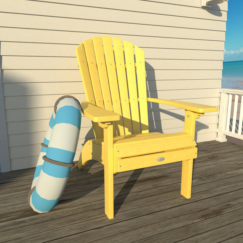 Chapmon Comfort Height Adirondack Chair, Yellow
