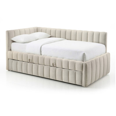 Serino Upholstered Channel Tufting Daybed With Trundle