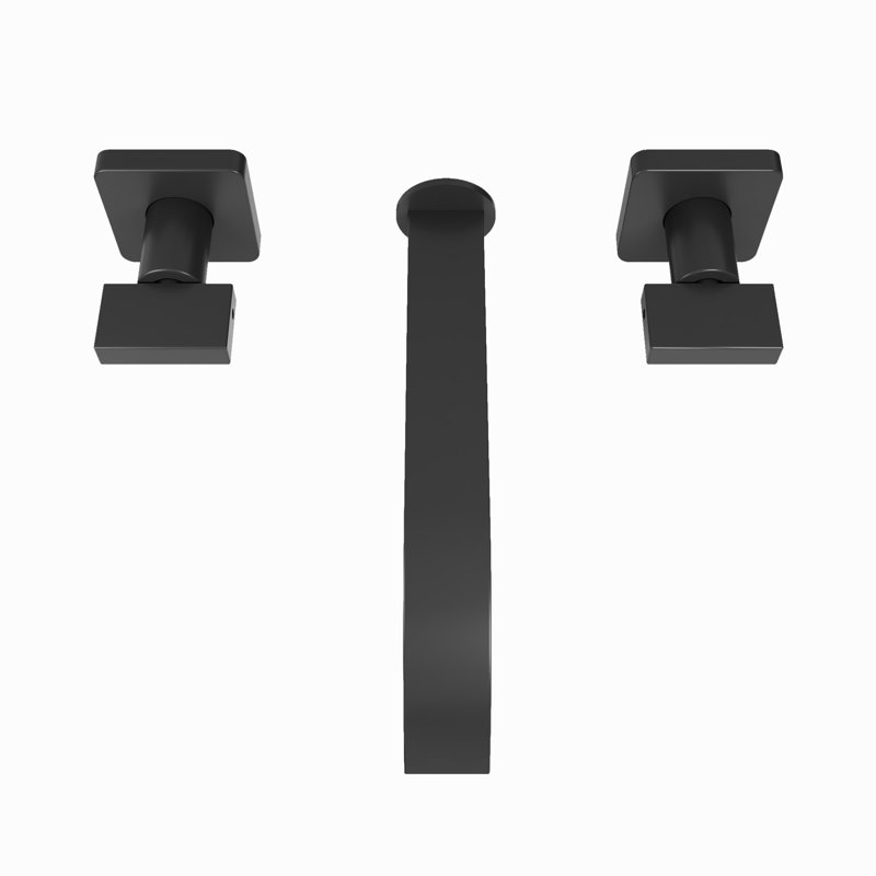 DreamLine Chesapeake 2 in. x 8 in. Wall Mounted Tub Faucet, Matte Black