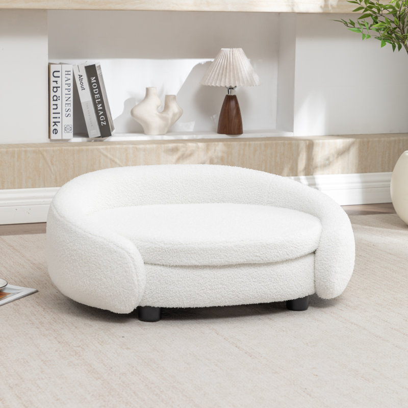 Lit pour chien Malcolm Elegant Rectangle, Blanc