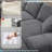 Upholstered Chenille 7 Piece Modular Sectional Sofa With Two Central Console, Wireless Charging & Storage & Cup Holders-466543459